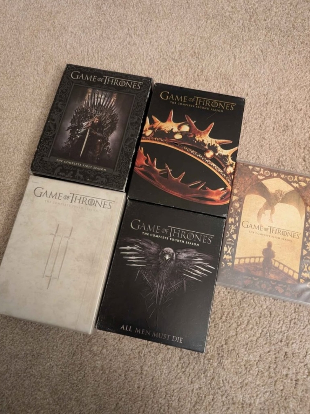 Game Of Thrones Complete Seasons Box Sets 1-5